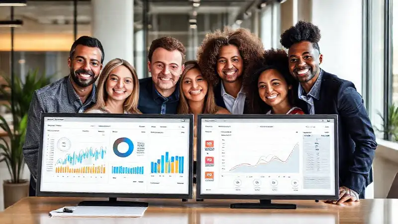 A vibrant office utilizes data for strategy