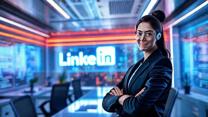 A confident professional utilizes advanced technology