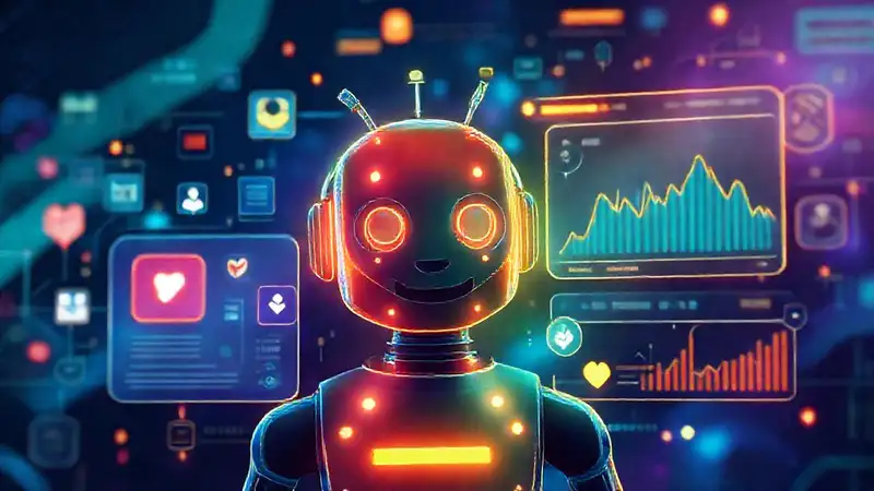 AI interfaces showcase vibrant, dynamic user engagement