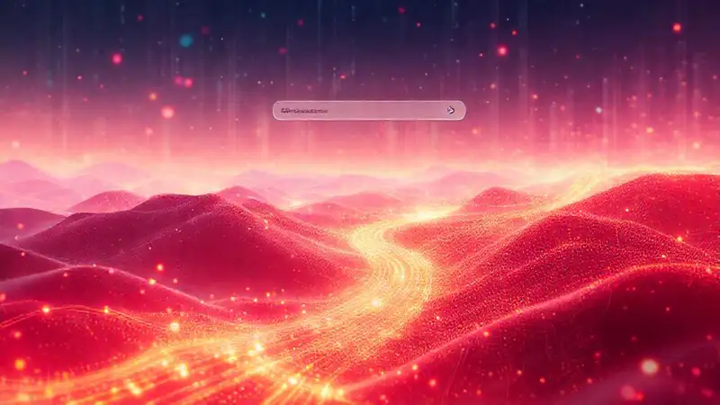 A futuristic website embodies digital data