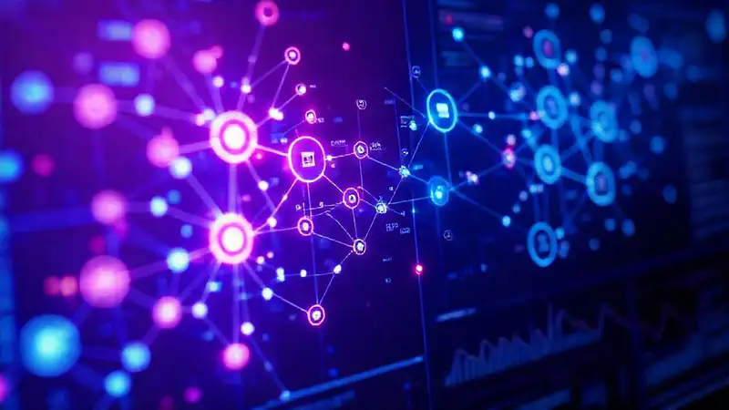 A vibrant data network visually analyzes information