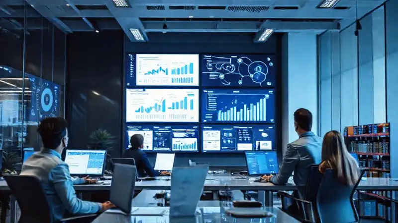 A modern office facilitates strategic digital growth