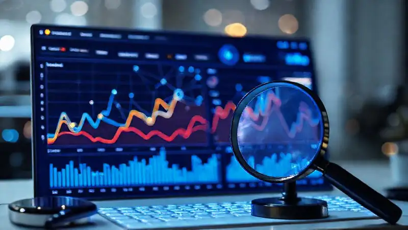 A modern dashboard visualizes website data