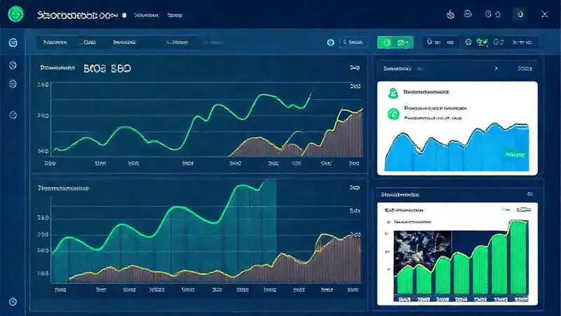 The dashboard visually displays rising online revenue