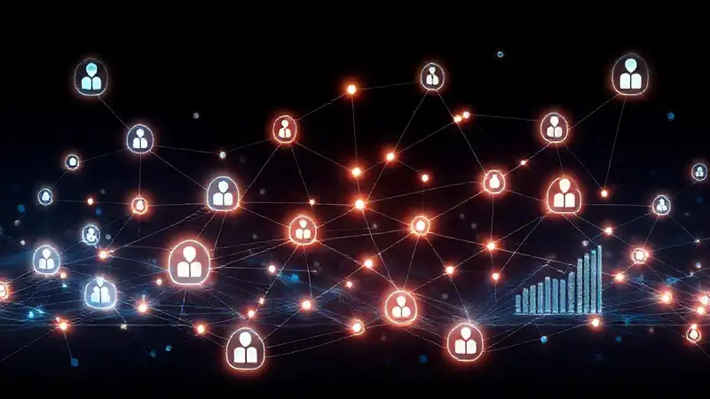 The network visually represents digital profit