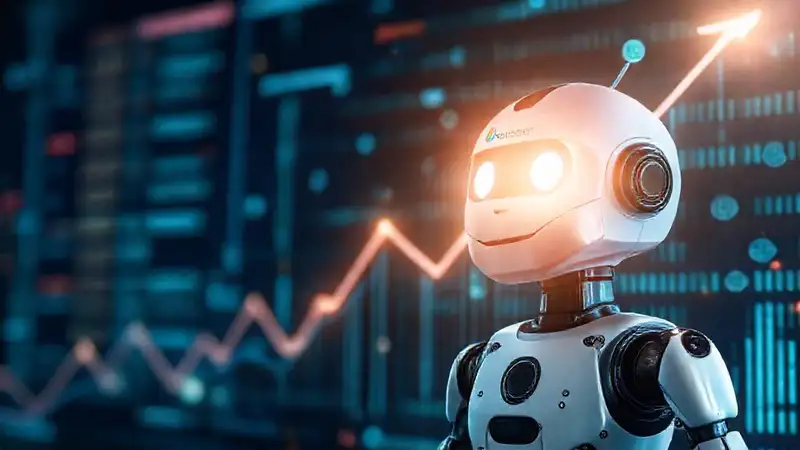 A bright chatbot displays rising income