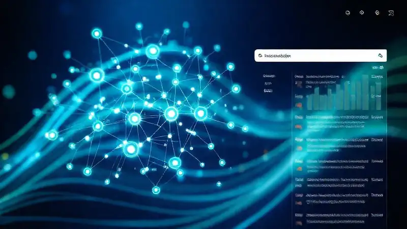A futuristic visualization highlights key data