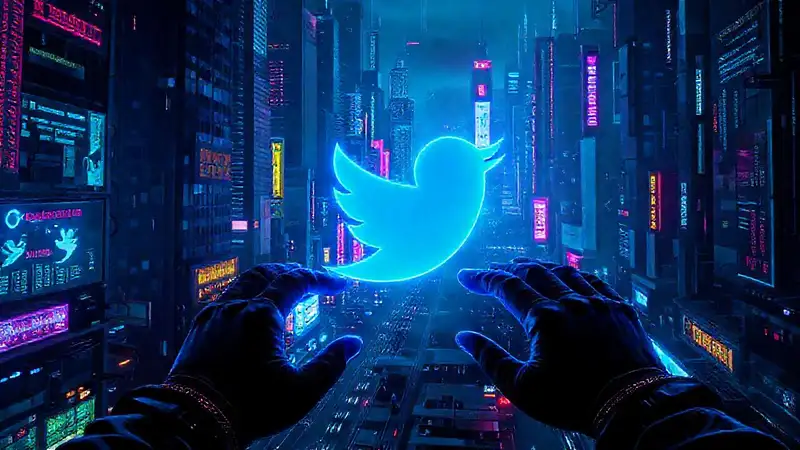 Neon-lit cityscape displays digital, vibrant data