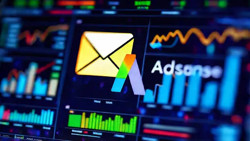 Data visualization displays digital success metrics