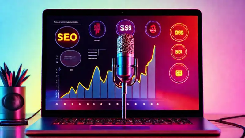 Digital marketing visuals enhance a workspace