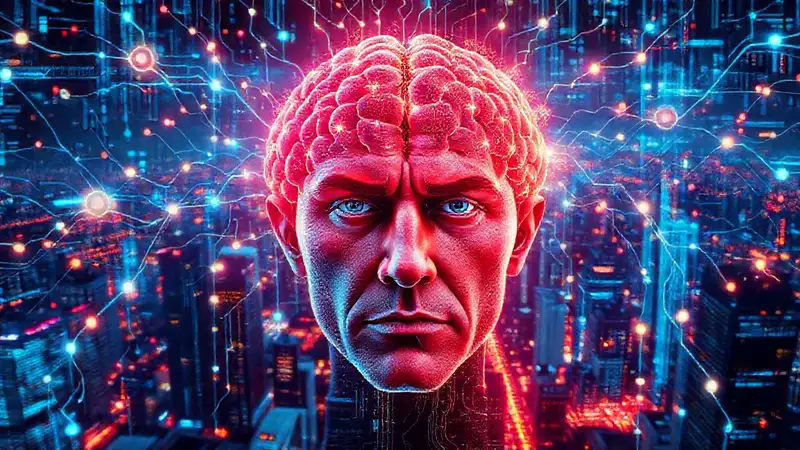 A complex network visualizes overwhelming digital data