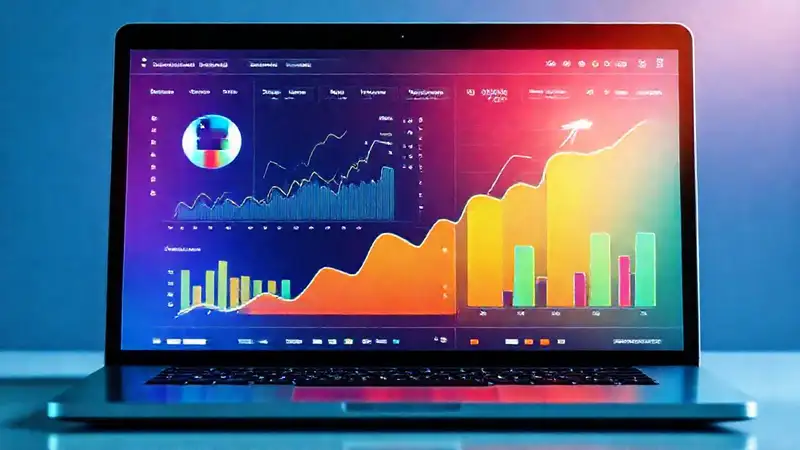 The dashboard displays rising digital marketing data