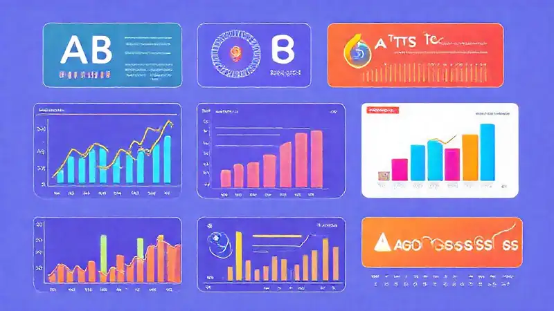 A vibrant digital advertising interface displays data