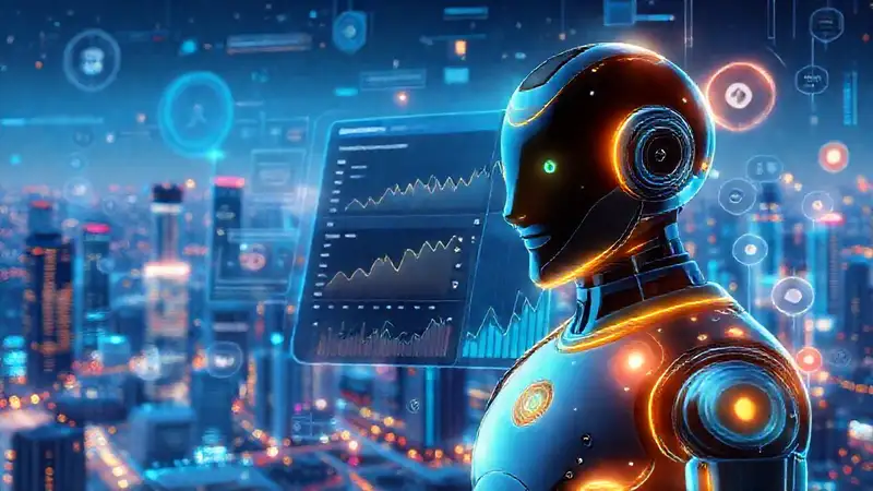 A bright chatbot displays successful data