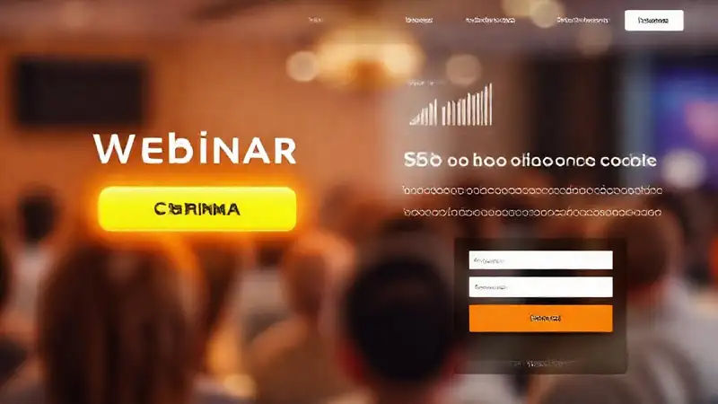 A visually engaging webinar interface promotes subscriptions