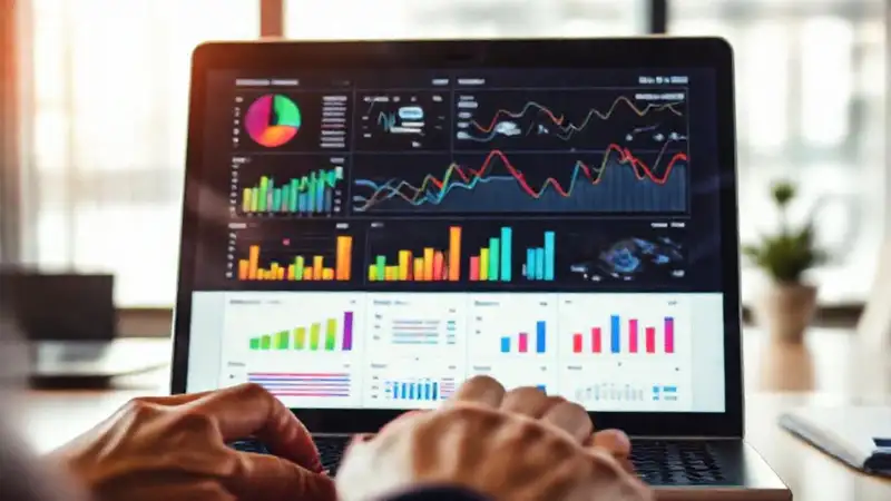 A modern office displays data clearly