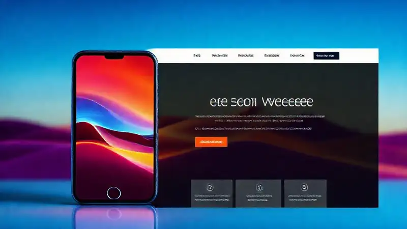 A sleek phone showcases a vibrant website