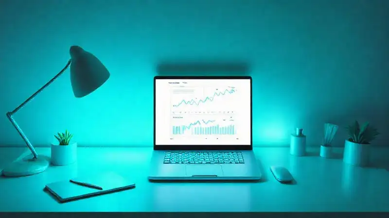 A minimalist desk displays digital finance