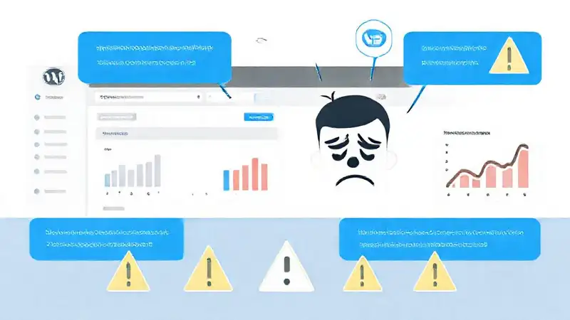 A stressed professional visualizes website performance