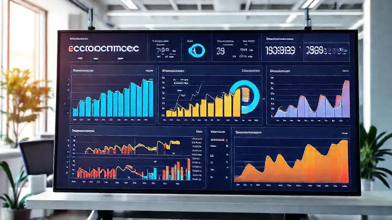 An e-commerce dashboard tracks key growth