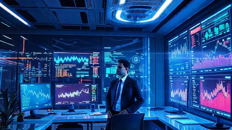 A sleek office showcases digital innovation