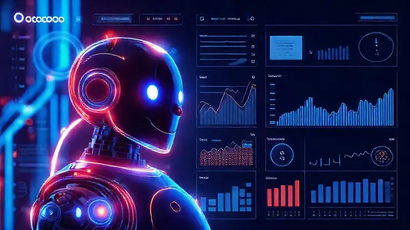 A futuristic interface displays data engagement
