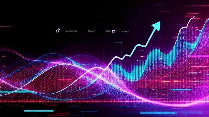 A vibrant, glitching audio interface rises