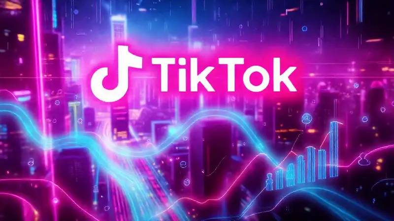 A vibrant, futuristic social media interface thrives