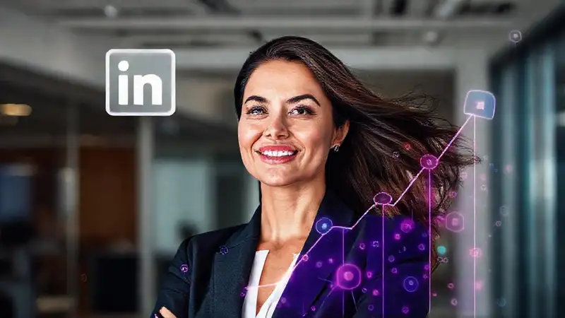 A professional woman thrives in data