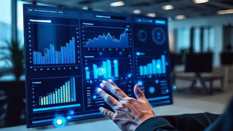 A professional dashboard displays insightful data