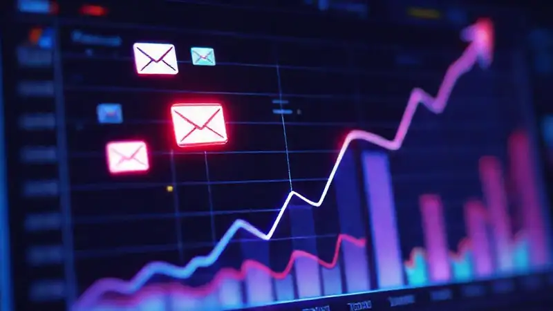 A professional digital chart displays growth