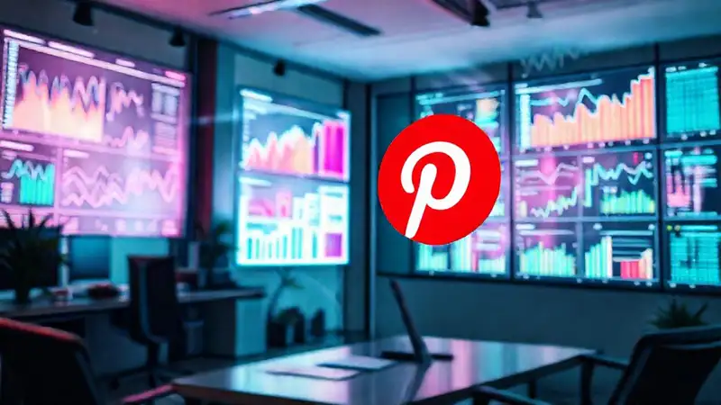 A modern office showcases visualized data