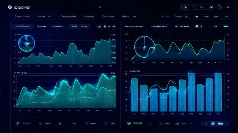A vibrant dashboard displays real-time data
