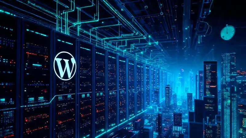 A futuristic network displays dynamic digital data