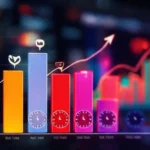 Modern infographics visualize rising data trends