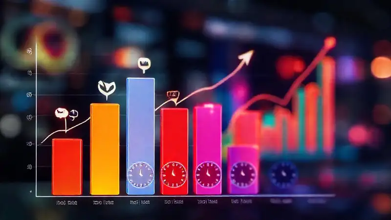 Modern infographics visualize rising data trends