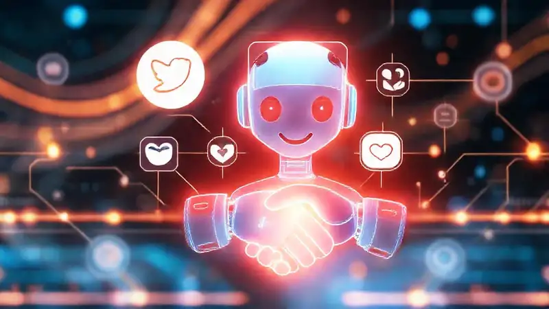 A vibrant chatbot offers seamless digital connections