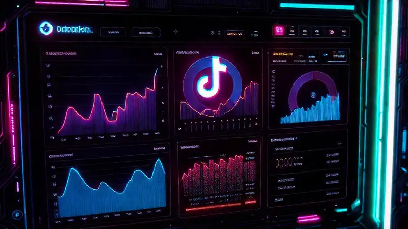 A cyberpunk dashboard displays digital data