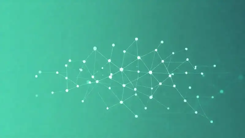 A network graph visually represents algorithmic flow