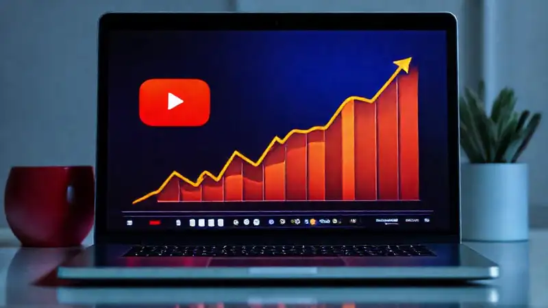 A vibrant design showcases upward success